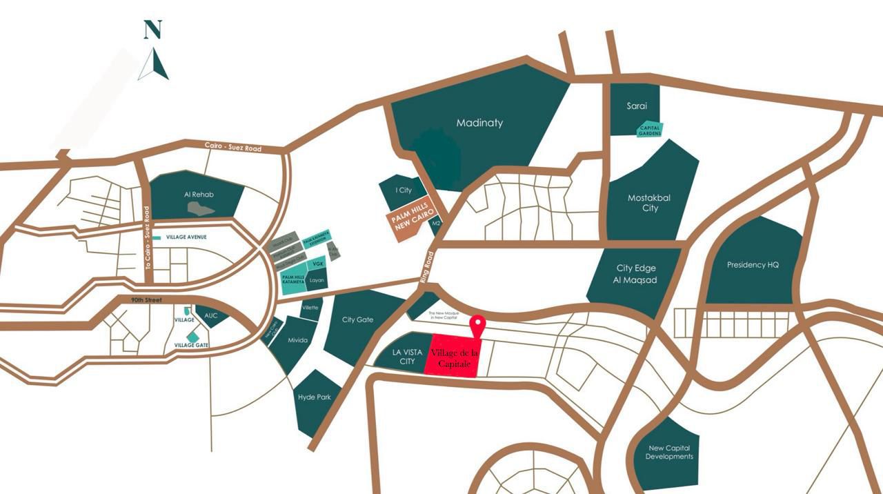 Village Di La Capital Location Map - New Administrative Capital